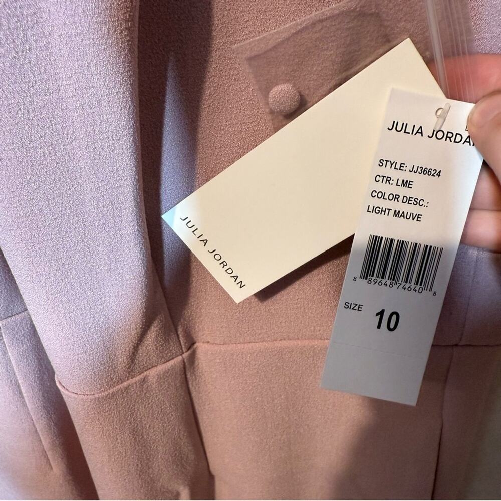 Julia Jordan Light Mauve Formal Wide Leg Jumpsuit Halter Neck Prom Size 10 NWT - Picture 3 of 10
